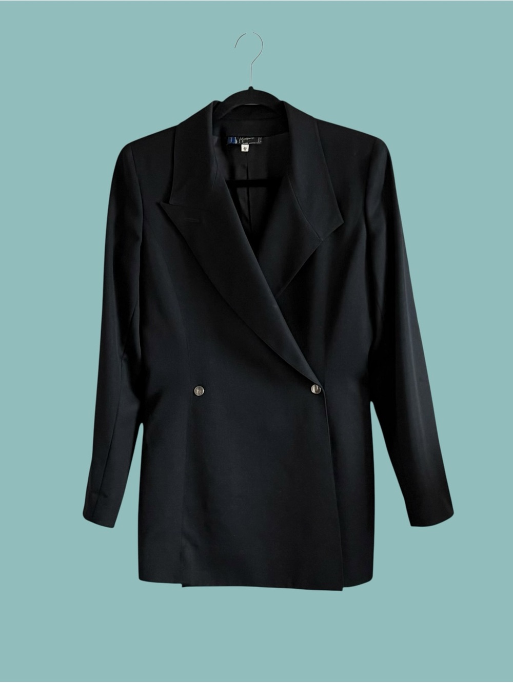VINTAGE 1980s Claude Montana Tailored Wool Double Breasted Blazer
